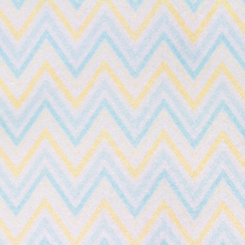 Feltro Estampado Santa Fé Coleção Color Baby Chevron Amarelo e Azul Claro 50 x 140 cm - Ref. 5051.030