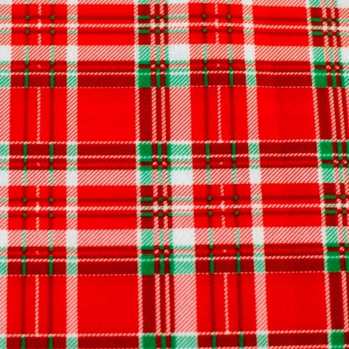 Feltro Estampado Santa Fé Coleção Natalinos Xadrez Modelo 1 com 50 x 140 cm - Ref. 5036.501