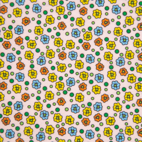 Feltro Estampado Santa Fé Coleção Floral com Bolas com Fundo Rosa 50 x 70 cm - Ref. D9522-V05