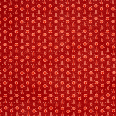 Feltro Estampado Santa Fé Coleção de Natal 2019 Florestinha Vermelho 50 x 70 cm - Ref. 6420.019