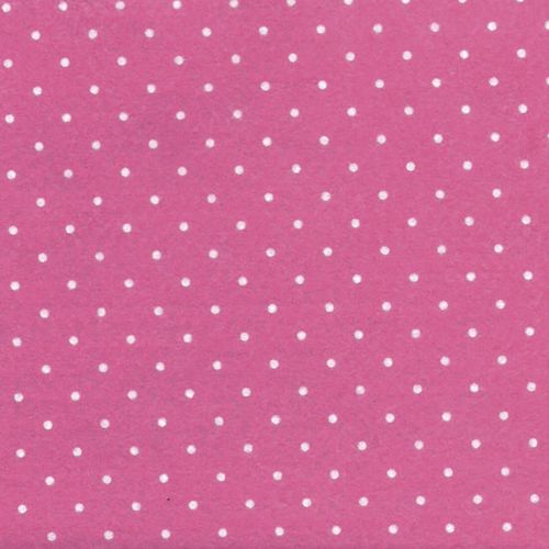 Feltro Estampado Santa Fé Poá Branco com Fundo Rosa Claro 25 x 140 cm - Ref. 5106.106