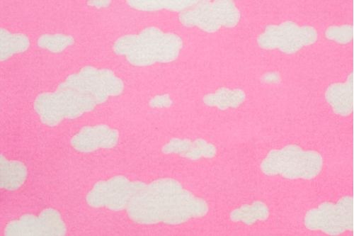Feltro Estampado Santa Fé Núvem com Fundo Rosa 50 x 70 cm - Ref. 5068.835