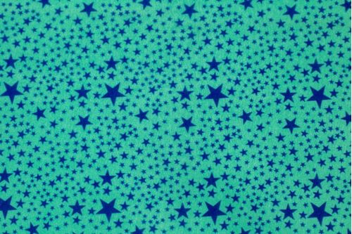 Feltro Estampado Santa Fé Coleção Estrela Azul com Fundo Verde 50 x 70 cm - Ref. 5073.185