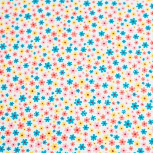 Feltro Estampado Santa Fé Coleção Primavera Rosa e Azul 25 x 140 cm - Ref. 5023.119