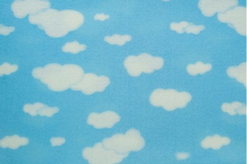 Feltro Estampado Santa Fé Núvem com Fundo Azul 100 x 140 cm - Ref. 5063.035