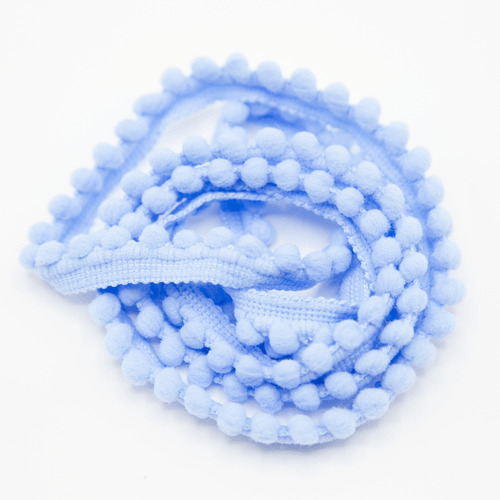 POMPOM HAK MINI 13MM 36 AZUL BEBE UN 1M