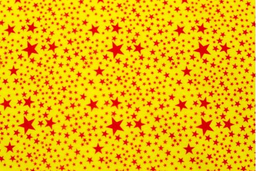 Feltro Estampado Santa Fé Coleção Estrela Vermelha com Fundo Amarelo 25 x 140 cm - Ref. 5076.581