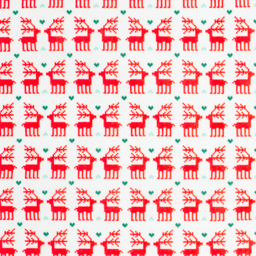 Feltro Estampado Santa Fé Coleção de Natal 2020 Rena Vermelha 50 x 140 cm - Ref. 6396.V01