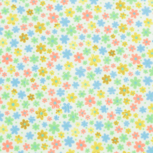 Feltro Estampado Santa Fé Coleção Primavera Amarelo e Vermelho 25 x 140 cm - Ref. 5023.419