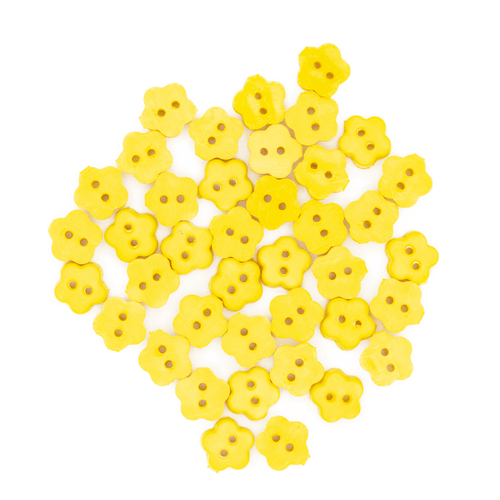 MINI BOTAO FLOR AMARELO PACOTE 40 UN