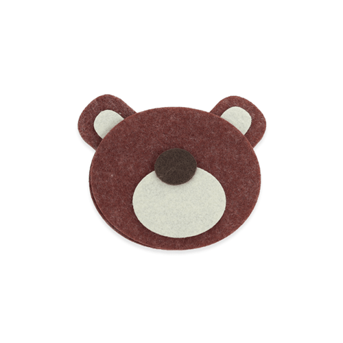 CABEÇA URSINHO ABRAÇO MESCLA MARROM 5,5cm