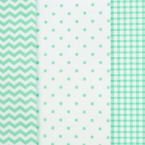 Feltro Estampado Santa Fé Coleção Desejo Compose Verde Porto Fino 25 x 140 cm - Ref. A6022.119