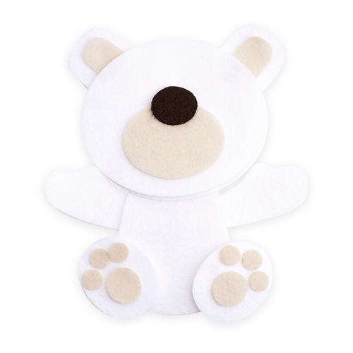 URSINHO ABRAÇO BRANCO 15cm