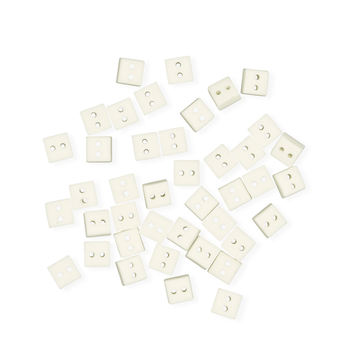 MINI BOTAO QUADRADO CREME PACOTE 40 UN