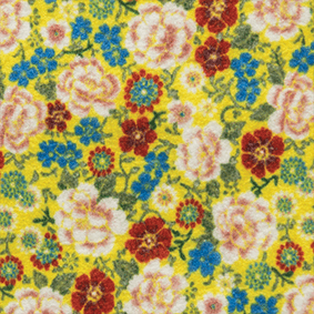 Feltro Estampado Santa Fé Chita Amarelo e Azul 25 x 140 cm - Ref. 5973.010