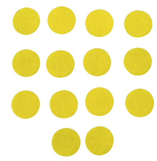 100 CÍRCULOS AMARELO CÍTRICO 0,5cm