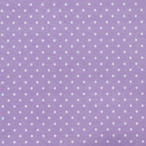 Feltro Estampado Santa Fé Coleção Color Baby Poá Branco com Fundo Violeta 25 x 140 cm - Ref. 5013.508