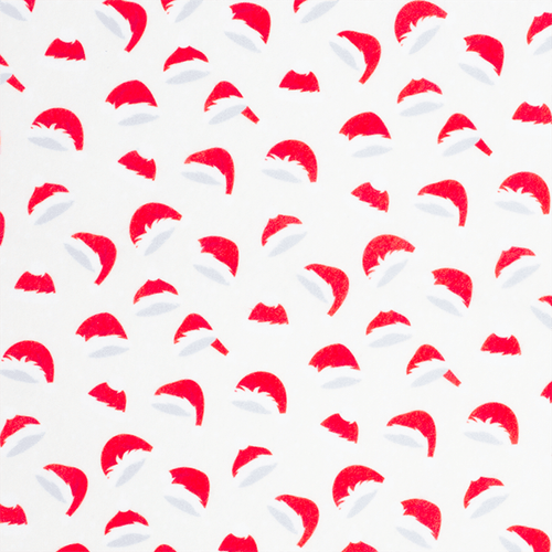 Feltro Estampado Santa Fé Coleção de Natal 2020 Gorro de Natal Bege 50 x 140 cm - Ref. 6405.V04