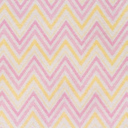Feltro Estampado Santa Fé Coleção Color Baby Chevron Amarelo e Pink 25 x 140 cm - Ref. 5051.016