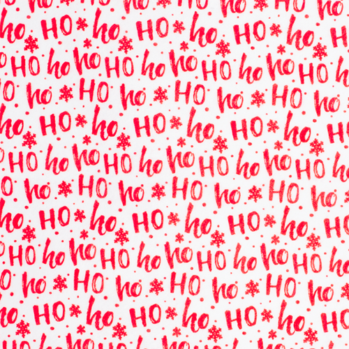 Feltro Estampado Santa Fé Coleção de Natal 2020 HO HO Vermelho 50 x 140 cm - Ref. 6334.V02