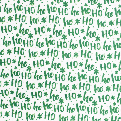Feltro Estampado Santa Fé Coleção de Natal 2020 HO HO Verde 50 x 140 cm - Ref. 6334.V04