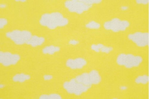 Feltro Estampado Santa Fé Núvem com Fundo Amarelo 35 x 35 cm - Ref. 5061.035