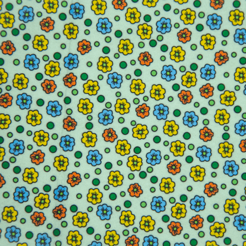 Feltro Estampado Santa Fé Coleção Floral com Bolas com Fundo Verde Água 50 x 70 cm - Ref. D9522-V04