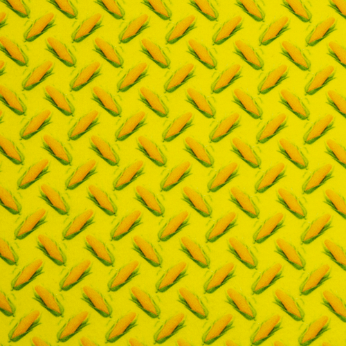 Feltro Estampado Santa Fé Coleção Festa Junina Espiga de Milho com Fundo Amarelo 50 x 70 cm - Ref. D9439.V03