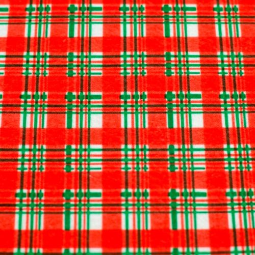 Feltro Estampado Santa Fé Coleção Natalinos Xadrez Modelo 3 com 35 x 35 cm - Ref. 5036.503