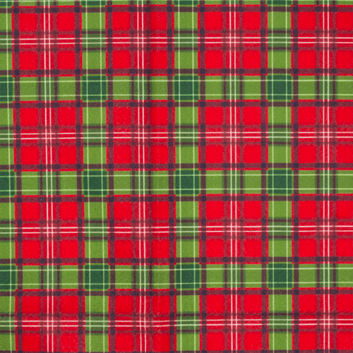 Feltro Estampado Santa Fé Coleção de Natal 2020 Xadrez Vermelho e Verde 50 x 140 cm - Ref. 6342.V01