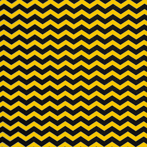 Feltro Estampado Santa Fé Coleção Colméia Chevron Preto e Amarelo 50 x 70 cm - Ref. 6110.019