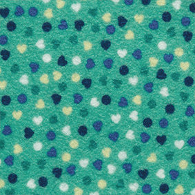 Feltro Estampado Santa Fé Coração com Fundo Verde 50 x 70 cm - Ref. 5980.085