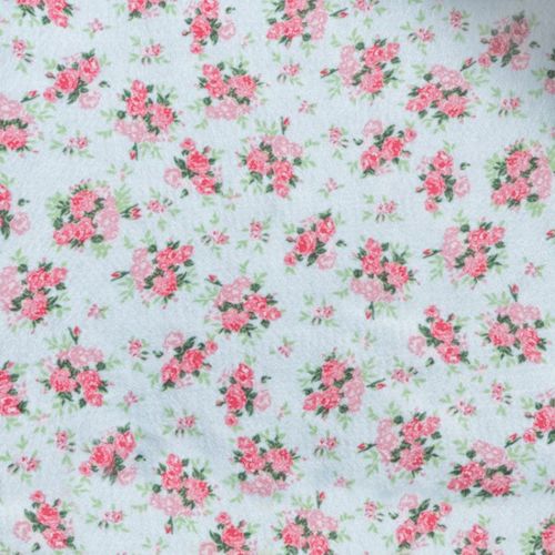 Feltro Estampado Santa Fé Coleção Color Baby Floral com Fundo Azul 50 x 70 cm - Ref. 5030.030