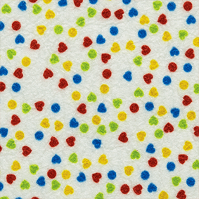 Feltro Estampado Santa Fé Coração com Fundo Branco 50 x 70 cm - Ref. 5980.035