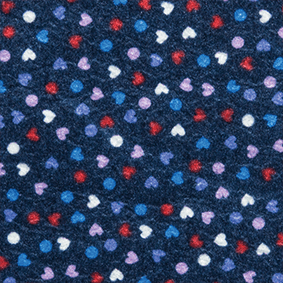 Feltro Estampado Santa Fé Coração com Fundo Azul Escuro 50 x 70 cm - Ref. 5980.063