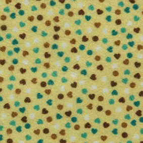 Feltro Estampado Santa Fé Coração com Fundo Amarelo Claro 50 x 70 cm - Ref. 5980.010
