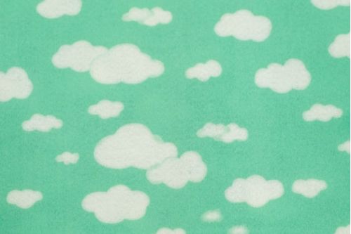 Feltro Estampado Santa Fé Núvem com Fundo Verde 50 x 70 cm - Ref. 5065.435
