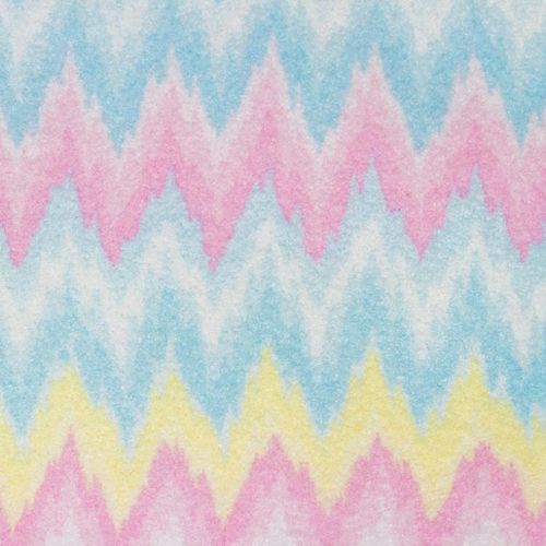 Feltro Estampado Santa Fé Coleção Color Baby Chevron Amarelo e Azul 50 x 140 cm - Ref. 5051.037