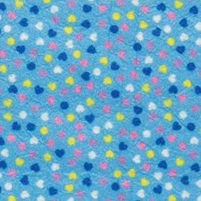 Feltro Estampado Santa Fé Coração com Fundo Azul 50 x 140 cm - Ref. 5980.030