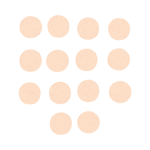 100 CIRCULOS NUDE  0,5CM