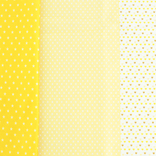 Feltro Estampado Santa Fé Compose Poá Amarelo 100 x 140 cm - Ref. 5321.204