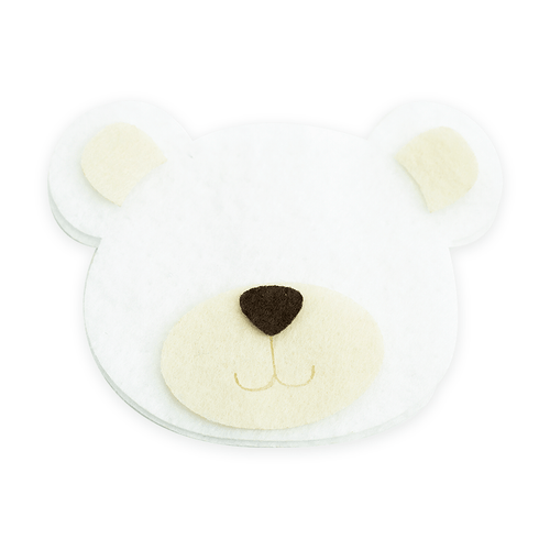 CABEÇA URSINHO BRANCO 8cm