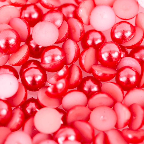 MEIA PEROLA SEM FURO 08MM 17G H14 VERMELHO