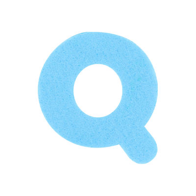 LETRA Q AZUL CLARO 5cm