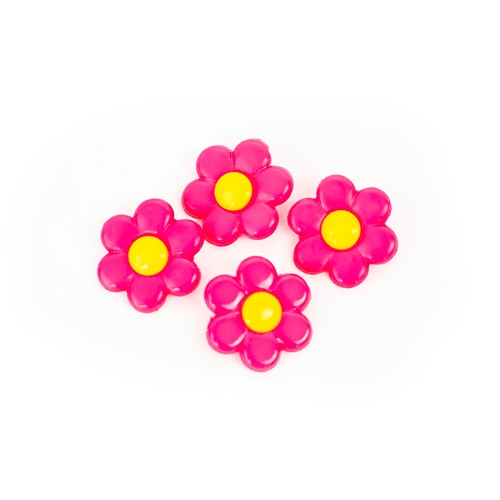 BOTAO MARGARIDA GRANDE COM PE PINK E AMARELO 4UN