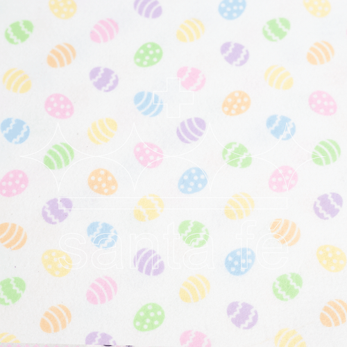 Feltro Estampado Santa Fé Coleção Páscoa Ovinhos Candy 50 x 70 cm - Ref. 5024.119