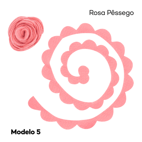 10 FLORES ESPIRAL MODELO 05. ROSA PESSEGO 051