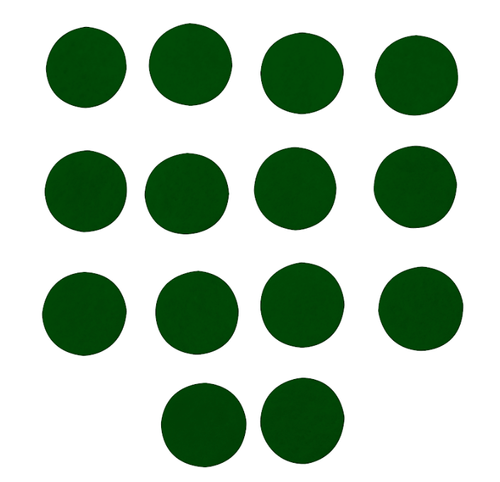 100 CÍRCULOS VERDE BILHAR 5cm