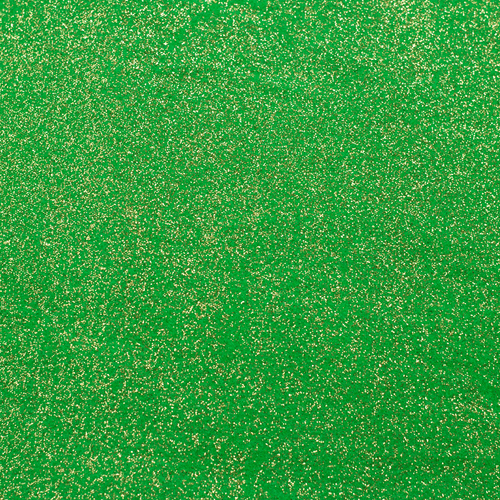 Feltro Estampado Santa Fé Coleção Alegria Glitter Outro com Fundo Verde Provence 45 x 45 cm - Ref. 50000118
