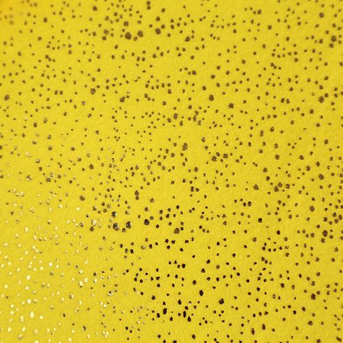 Feltro Estampado Laminado Santa Fé Coleção Alegria Amarelo Onix Ouro 45 x 45 cm - Ref. 50000005